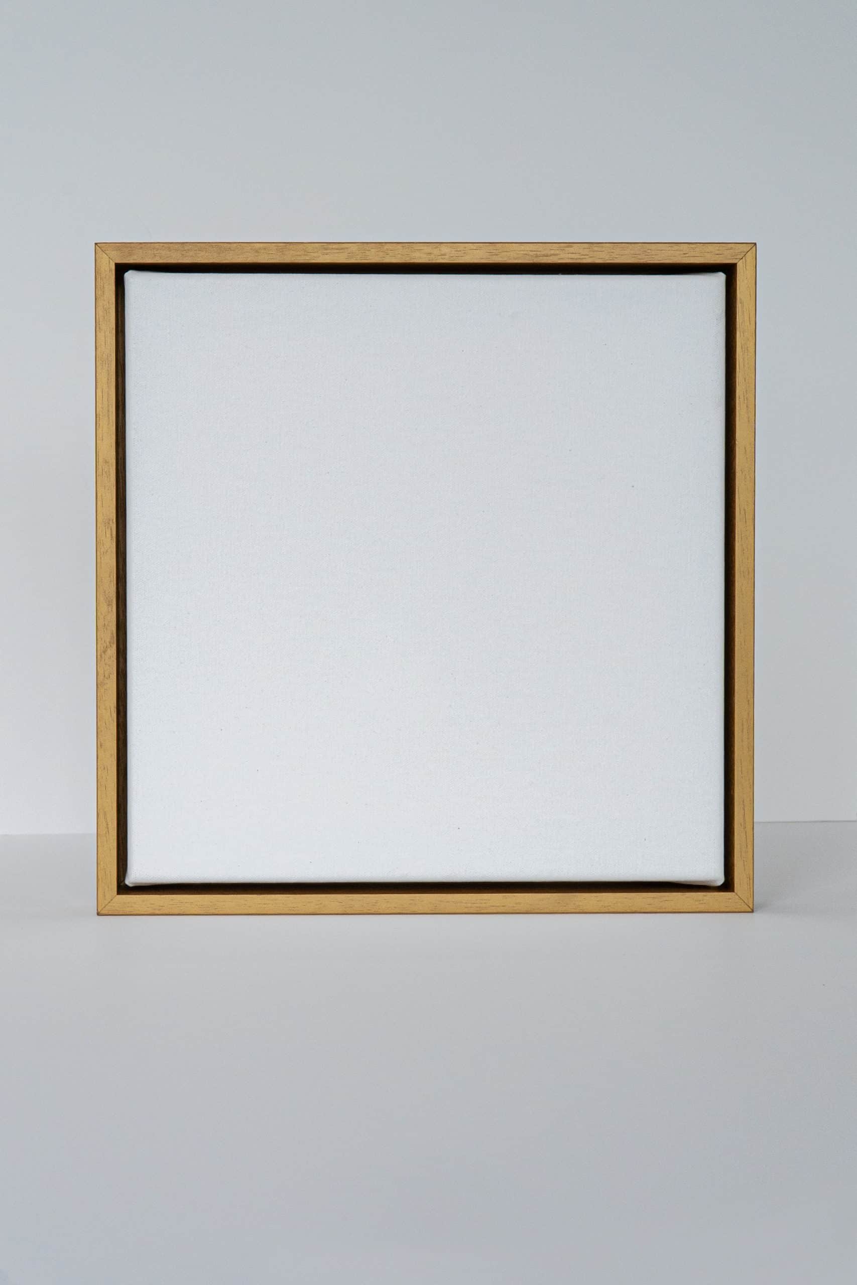 Custom Size Stretched Cotton Blank Canvas With Premium Gold Floating Frame (55mm) - Image 3