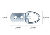 Strap Hanger D - Ring Double Hole (200/Pack)