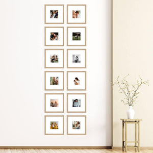Vertical Thin 2 Columns 12 Grid Picture Frames 65 x 205cm