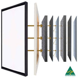 Acoustics Custom Size Stretched Cotton Blank Canvas With Floating Frame (55mm)