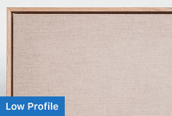 Textured beige panel with 'Low Profile' label