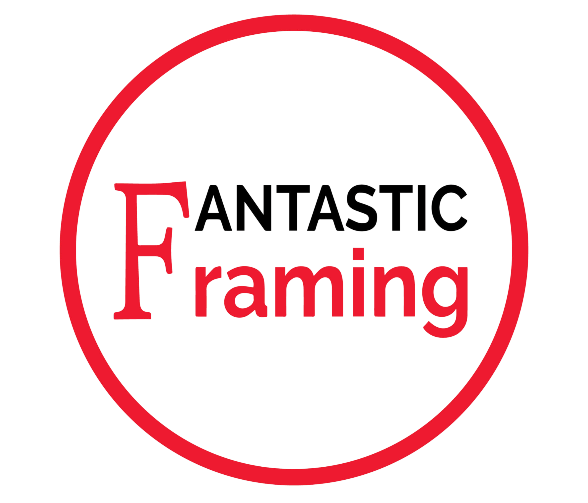Logo of Fantastic Framing with red and black text on a white background